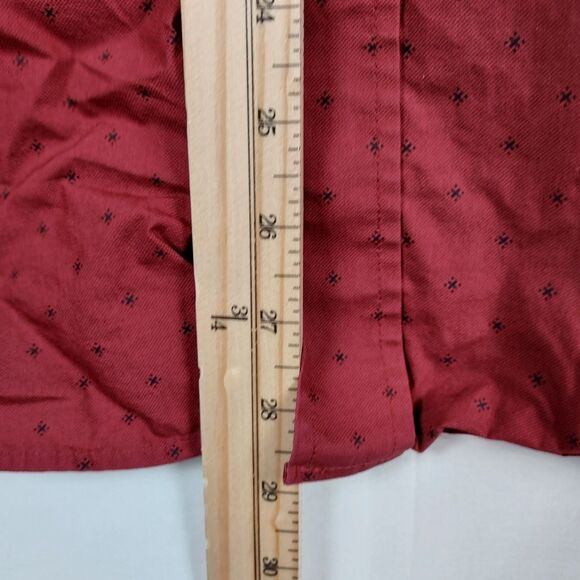 Ariat Red Print Button-Up Western Shirt Men’s Small Pearl Snap - Picture 7 of 11